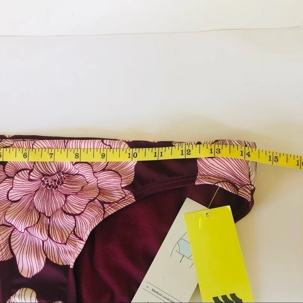All in Motion Women's Floral Medium Coverage Hipster Bikini Bottom Size XS